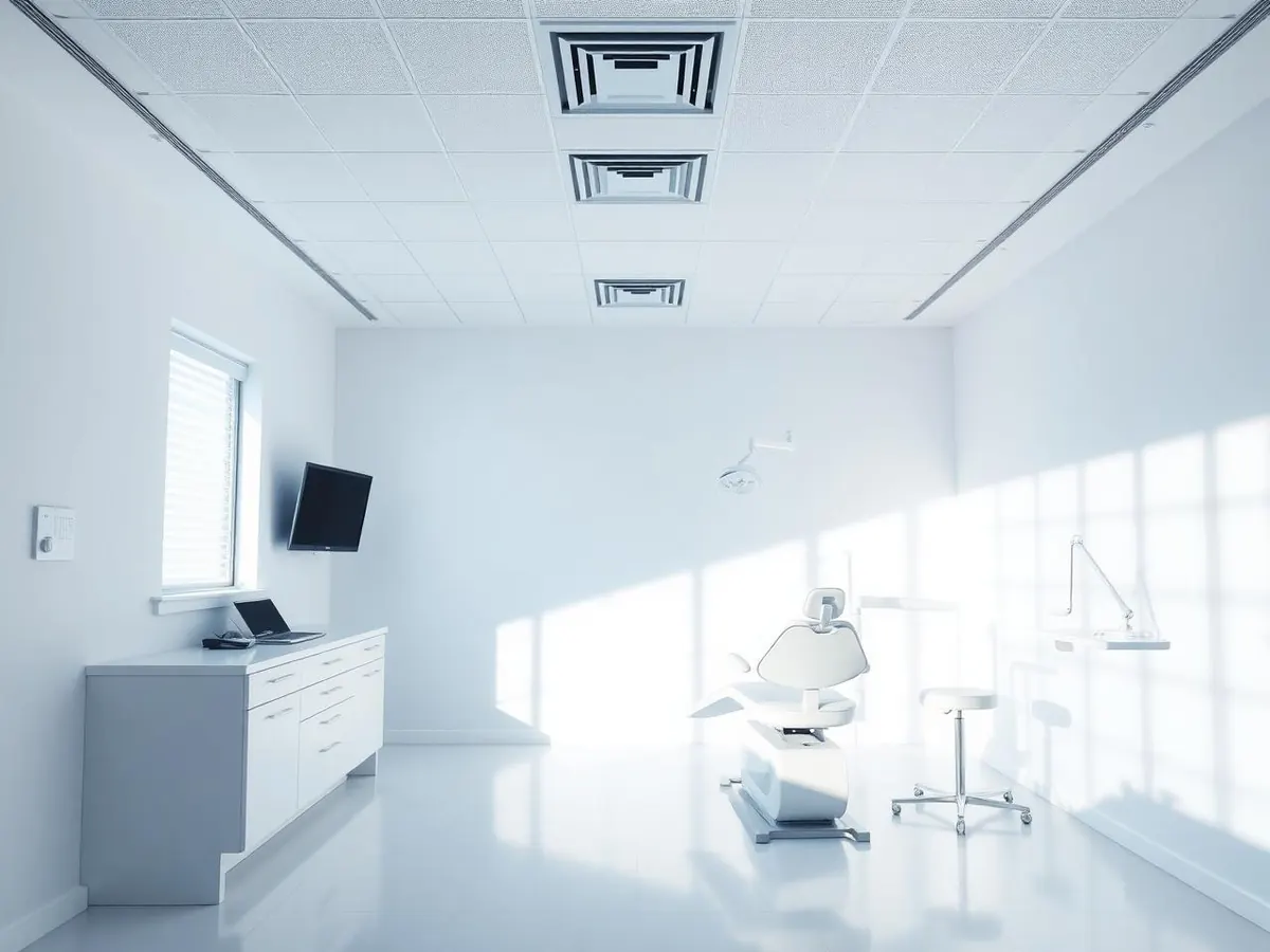 Esempio di sito web per studio medico: layout chiaro, tonalità fredde, tipografia leggibile